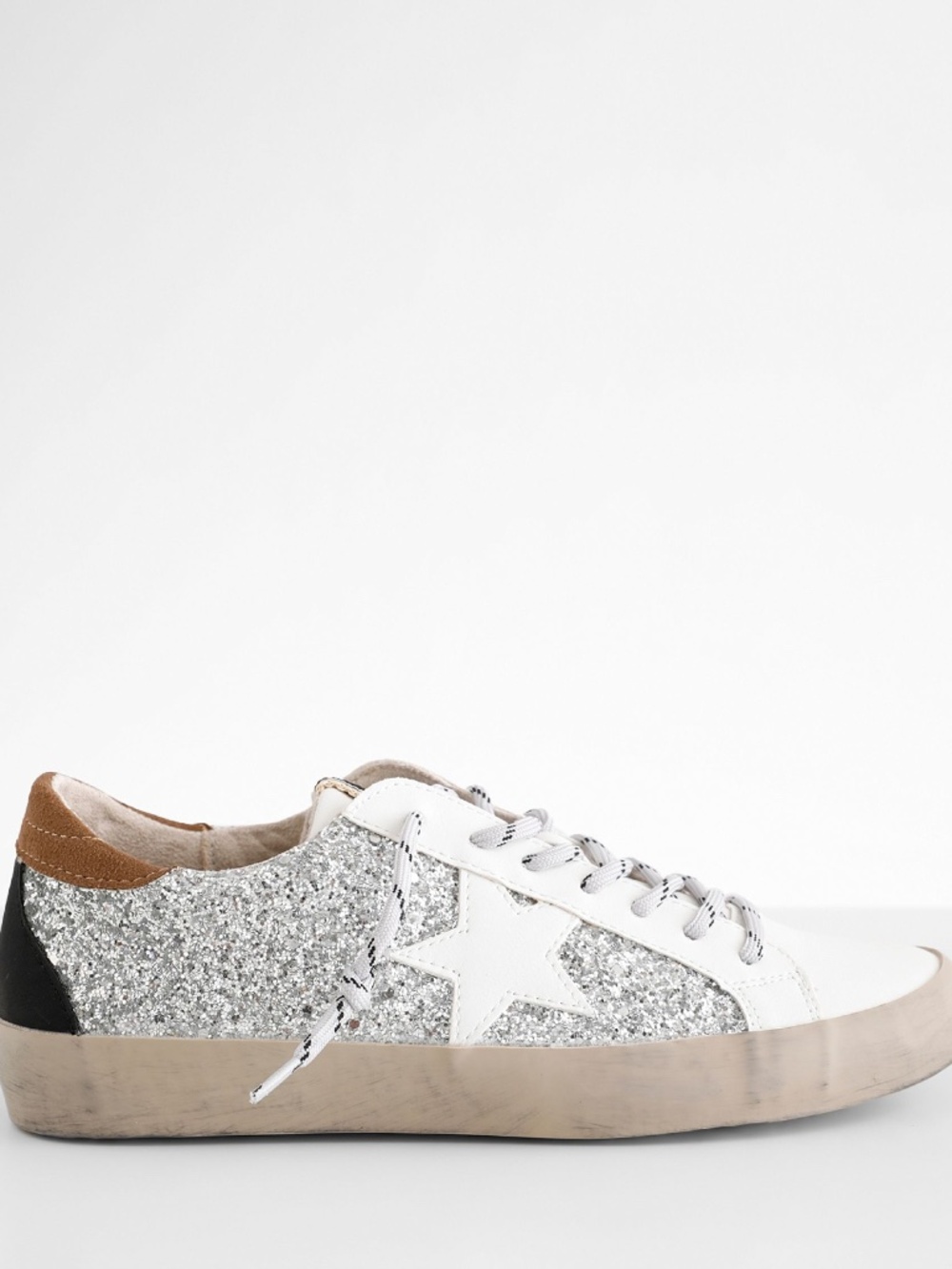 Shu Shop Paula Sneakers in Silver Sparkle - Picture 3 of 7